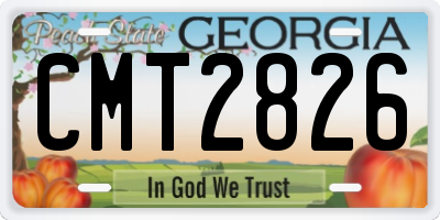 GA license plate CMT2826