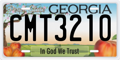 GA license plate CMT3210