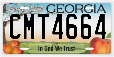 GA license plate CMT4664