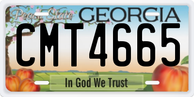 GA license plate CMT4665