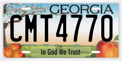 GA license plate CMT4770