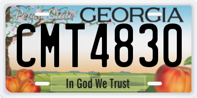 GA license plate CMT4830