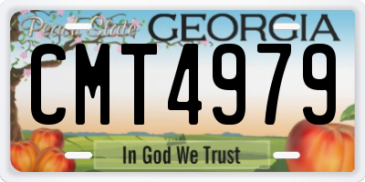 GA license plate CMT4979