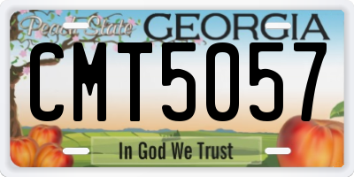 GA license plate CMT5057