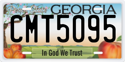 GA license plate CMT5095