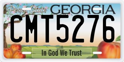 GA license plate CMT5276