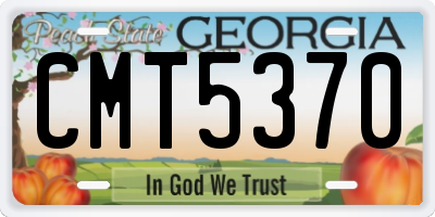 GA license plate CMT5370
