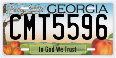 GA license plate CMT5596