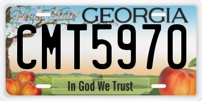 GA license plate CMT5970