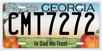 GA license plate CMT7272