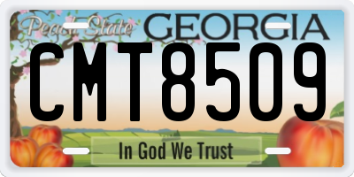 GA license plate CMT8509