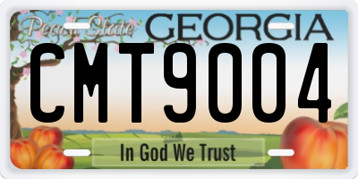 GA license plate CMT9004
