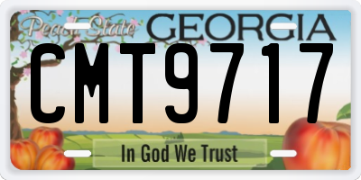 GA license plate CMT9717