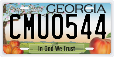 GA license plate CMU0544
