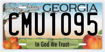 GA license plate CMU1095