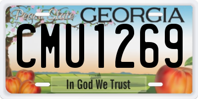 GA license plate CMU1269