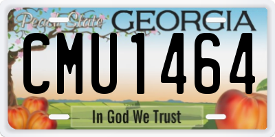 GA license plate CMU1464