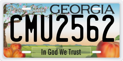 GA license plate CMU2562