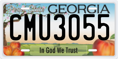 GA license plate CMU3055