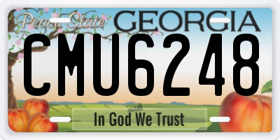 GA license plate CMU6248