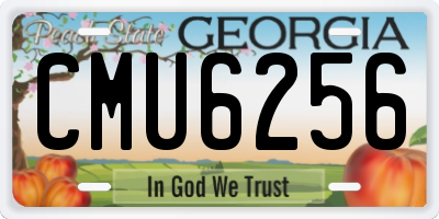 GA license plate CMU6256
