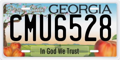 GA license plate CMU6528