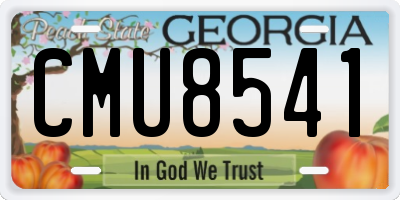 GA license plate CMU8541