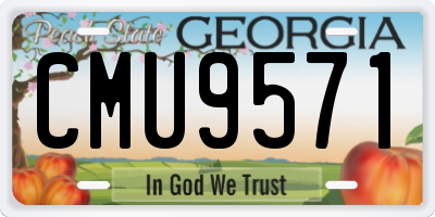 GA license plate CMU9571