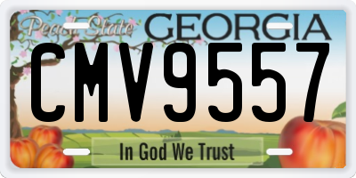 GA license plate CMV9557