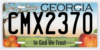 GA license plate CMX2370