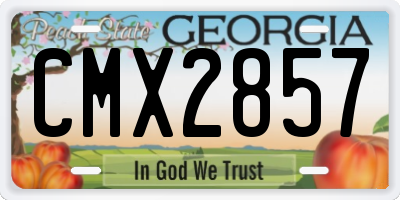 GA license plate CMX2857