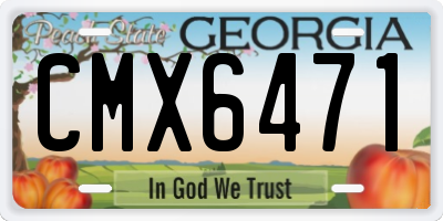 GA license plate CMX6471