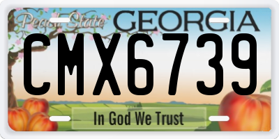 GA license plate CMX6739