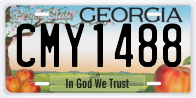 GA license plate CMY1488