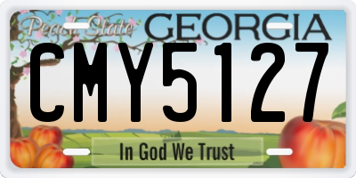 GA license plate CMY5127
