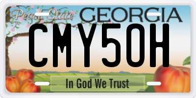 GA license plate CMY5OH