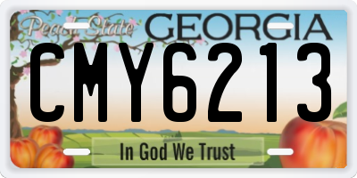 GA license plate CMY6213