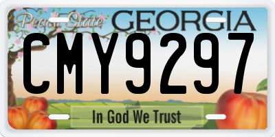 GA license plate CMY9297