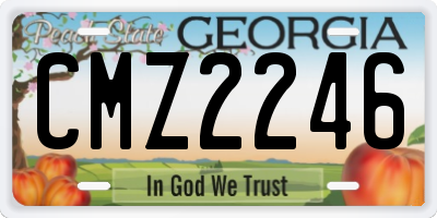 GA license plate CMZ2246