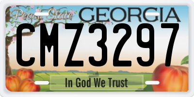 GA license plate CMZ3297
