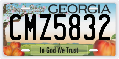 GA license plate CMZ5832