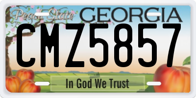 GA license plate CMZ5857