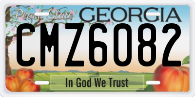 GA license plate CMZ6082