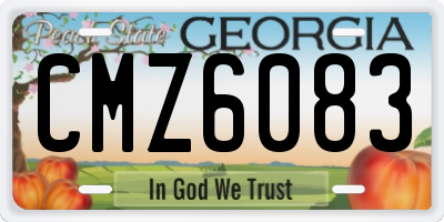GA license plate CMZ6083