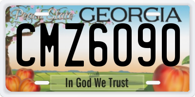 GA license plate CMZ6090