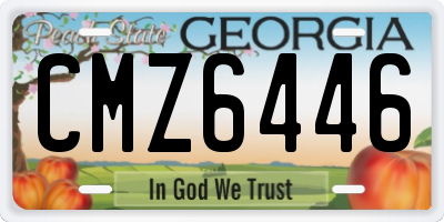 GA license plate CMZ6446