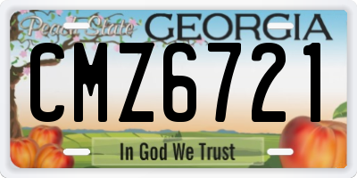 GA license plate CMZ6721