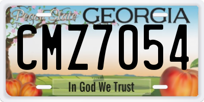 GA license plate CMZ7054