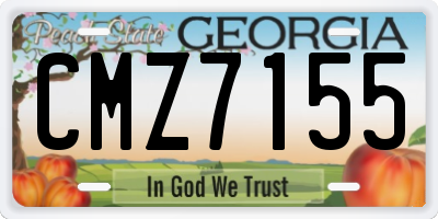 GA license plate CMZ7155