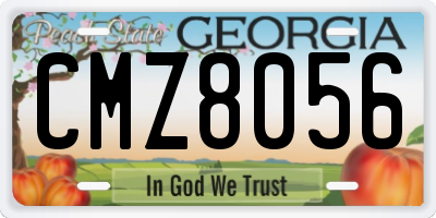 GA license plate CMZ8056